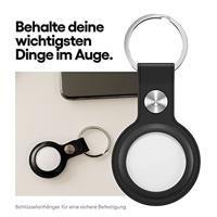 KeyBudz AirTag leather keyring - Black - thumbnail