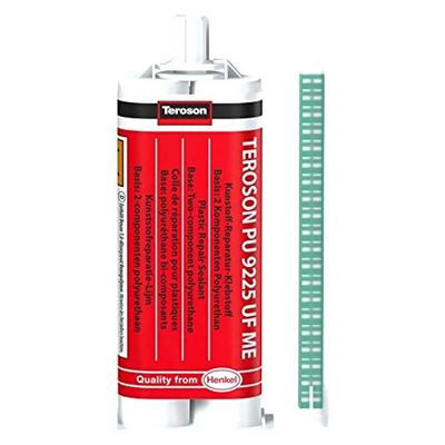 TEROSON tweecomponentenlijm "pu 9225 uf me". terokal pu9225 uf me plastic adhesive