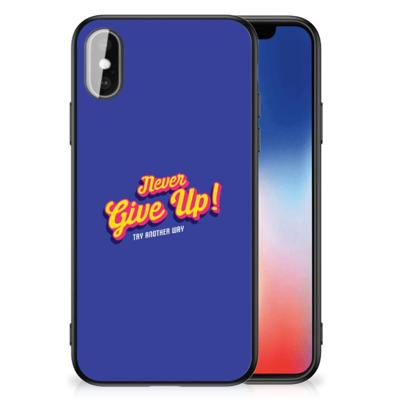iPhone X | Xs | Telefoon Hoesje | met tekst Never Give Up iPhone X | Xs | Telefoon Hoesje | met tekst Never Give Up