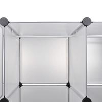 VidaXL Modulaire kast met 18 compartimenten wit 37 x 146 x 180,5 cm - thumbnail