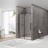 Nisdeur Van Rijn ST06 Schuifdeur Met Vaste Wand 120x200 cm 8 mm Soft Close Zwart van Rijn - thumbnail