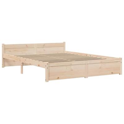 Bedframe massief hout 135x190 cm - thumbnail