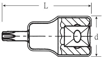 Stahlwille 12174 VDE T 20 02390020 Schroevendraaierdop T 20 3/8 (10 mm)