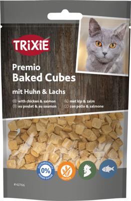 TRIXIE PREMIO BAKED CUBES MET KIP EN ZALM