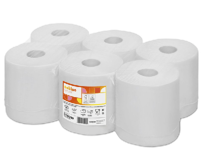 Satino cf1 midi poetsrol 1-laags wit (6x300m)