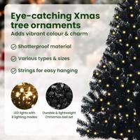 VidaXL Kunstmatig voorverlicht kerstboom met 150 led zwart 150 cm pvc - thumbnail