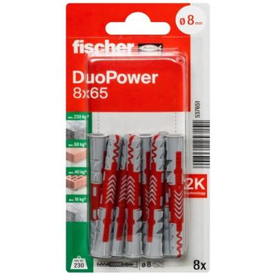 Fischer 537651 DuoPower 8 x 65 K NV Plug 65 mm 8 mm 1 set(s)