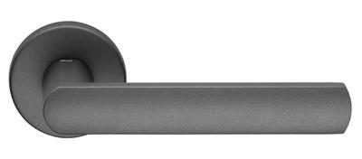 DND handles DND Luce deurkruk op rond rozet - antraciet