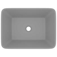 Wastafel 41x30x12 cm keramiek mat lichtgrijs - thumbnail