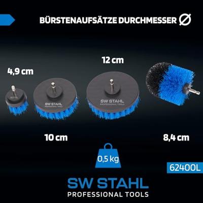 SW STAHL Sw-stahl borstelset "62400l" brush set 4 pcs. for drills
