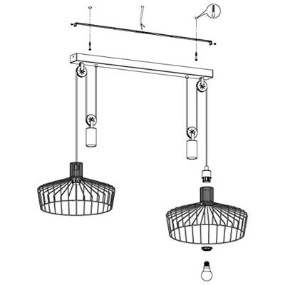 Eglo Eetkamer hanglampWinkworth met twee kappen - 43438