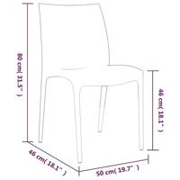 Tuinstoelen 2 st 50x46x80 cm polypropeen antracietkleurig - thumbnail