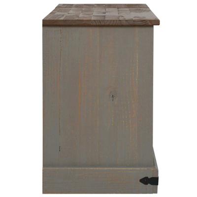 Tv-meubel HALDEN 2 schuifdeuren 150x40x60 cm massief hout grijs
