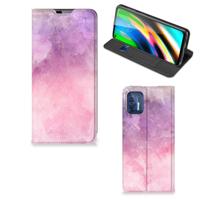 Bookcase Motorola Moto G9 Plus Pink Purple Paint - thumbnail
