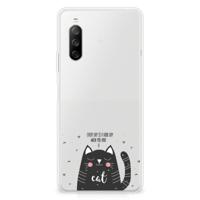Sony Xperia 10 III Telefoonhoesje met Naam Cat Good Day - thumbnail
