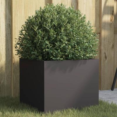 VidaXL Plantenbak 32x30x29 cm staal zwart VidaXL Plantenbak 32x30x29 cm staal zwart