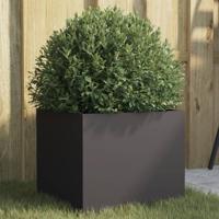 VidaXL Plantenbak 32x30x29 cm staal zwart - thumbnail