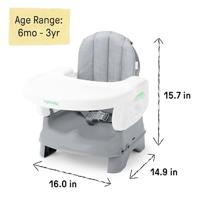 INGENUITY Deluxe Grijze Opvouwbare Verhoger, Draagbaar met Blad en Riemen Inbegrepen - thumbnail