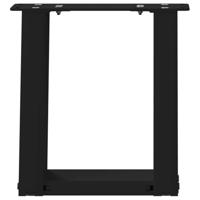 Salontafelpoten 2 st U-vormig 30x(30-31) cm staal zwart - thumbnail