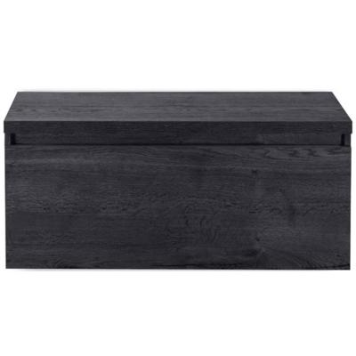 Frozen Badmeubelset 100 cm - Greeplijst in Kleur - Inclusief Wastafelbovenblad Black Oak