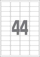 A4 etiketten 47,5 x 25,4 mm wit 100 vel Sorex - thumbnail