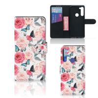 Motorola G8 Power Hoesje Butterfly Roses - thumbnail