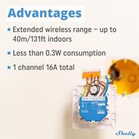 Shelly Qubino Wave 1 - module met potentiaalvrije uitgang - thumbnail