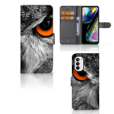 Motorola Moto G52 | Moto G82 | Telefoonhoesje | Met pasjeshouder | Uil