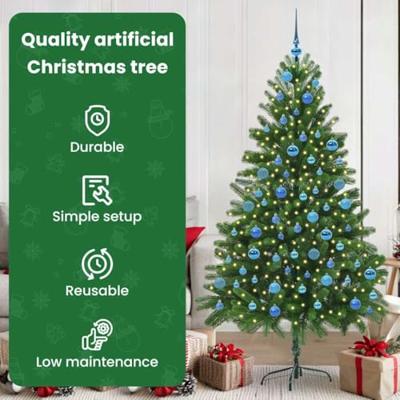 VidaXL Kerstboom met 300 led met standaard groen 180 cm pe
