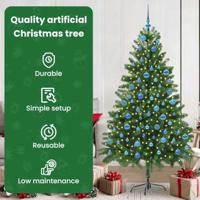 VidaXL Kerstboom met 300 led met standaard groen 180 cm pe - thumbnail