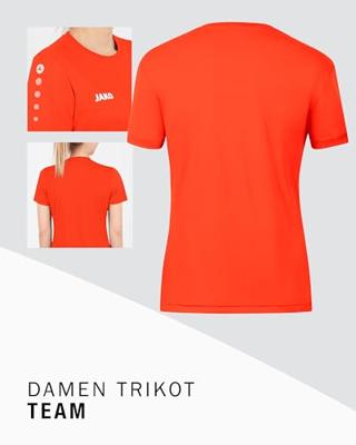 JAKO 4233D Shirt Team Km Dames - Flame - 36
