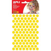 Apli Kids stickers, cirkel diameter 10,5 mm, blister met 528 stuks, geel - thumbnail