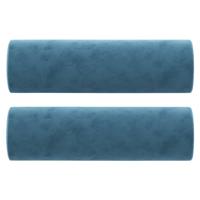 Tweezitsbank met sierkussens 120 cm fluweel blauw - thumbnail