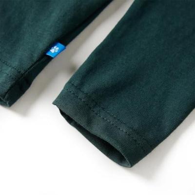 VidaXL Kindershirt met lange mouwen 116 donkergroen