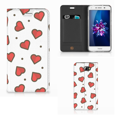 Huawei Y5 2 | Y6 Compact | Hoesje met Magneet | Hearts