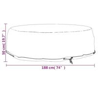 Tuinmeubelhoes eilandlounge 8 oogjes rond 188x50 cm - thumbnail