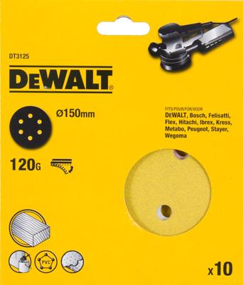 DeWalt Accessoires Schuurschijf, Ø150mm, 6 gaten (DW443/D26410), K120 - DT3125-QZ