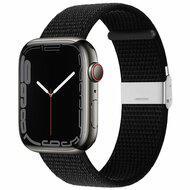 Nylon bandje met klemsluiting - Zwart - Geschikt voor Apple Watch 44mm / 45mm / 46mm / 49mm Nylon bandje met klemsluiting - Zwart - Geschikt voor Apple Watch 44mm / 45mm / 46mm / 49mm