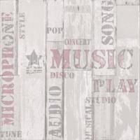 Noordwand behang urban friends & coffee wooden planks beige en roze - thumbnail