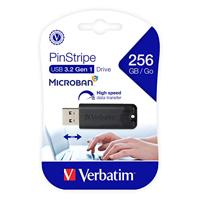 Verbatim Pin Stripe 3.0 USB-stick 256 GB Zwart 49320 USB-A 3.2 Gen 1 - thumbnail