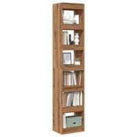 Boekenkast/kamerscherm 40x30x198 cm artisanaal eikenkleur - thumbnail