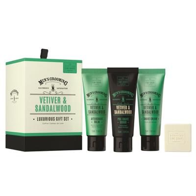 Scottish Fine Soaps Men's Grooming Vetiver & Sandalwood Luxurious Gift Set