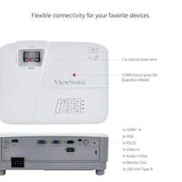 Viewsonic PA503X DLP-projector (XGA, 3.600 ANSI lumen, HDMI, 2 watt luidspreker, 1,1x optische zoom) wit-grijs - thumbnail
