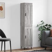 Hoge kast 34,5x34x180 cm bewerkt hout grijs sonoma eikenkleurig - thumbnail