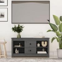 Tv-meubel 103x36,5x52 cm massief grenenhout grijs - thumbnail