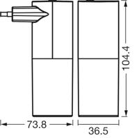 OSRAM HOMELIGHTING LUNETTA FLARE 830 Black 4099854444418 Wandlamp 0.20 W Zwart - thumbnail
