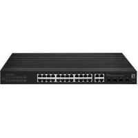 Hilbert 28-Port Industrial Gigabit Smart Lite Switch - 24 x RJ45 - 4 x SFP/RJ45 Combo - thumbnail