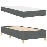 Boxspring bed Zwart en Bruin en Wit 80 x 200 cm Polyester - thumbnail