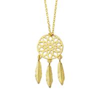 Mini Dreamcatcher ketting - Goud - thumbnail