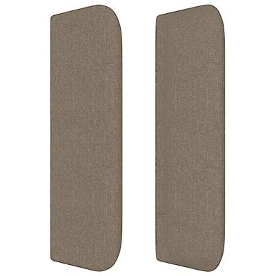 Hoofdbord met randen 93x16x78/88 cm stof taupe